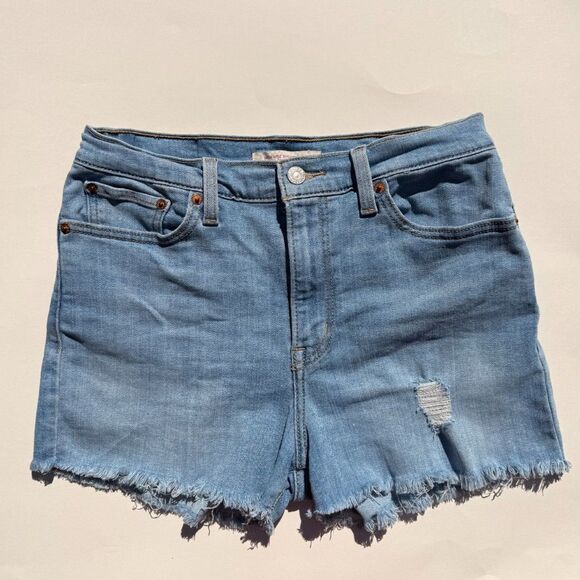 Levi's Pants - Levi's High Rise Cut Off Denim Shorts Women's Size 29 Light Wash Distressed